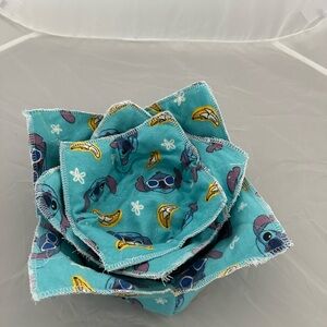 Stitch Themed Kids Bandana Bib Set - Blue